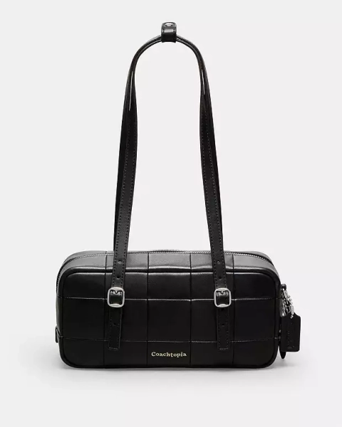 Black Alter/Ego Satchel Bag In Checkerboard Upcrafted Leather