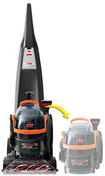 BISSELL 2-in-1 ProHeat 2X Lift-Off Pet: Portable Spot & Stain Cleaner + Full Size Carpet Cleaner, Car/Auto Detailer, 15651