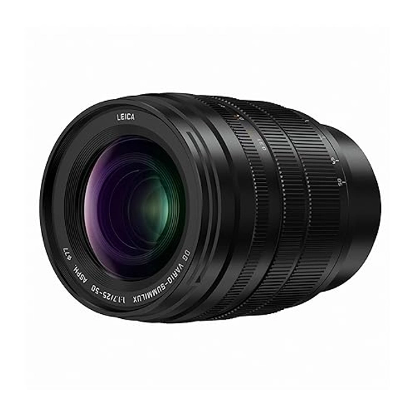 Panasonic LUMIX Micro Four Thirds Camera Lens, Leica DG Vario-SUMMILUX 25-50mm F1.7 ASPH, Stepless Aperture, Video Performance, H-X2550