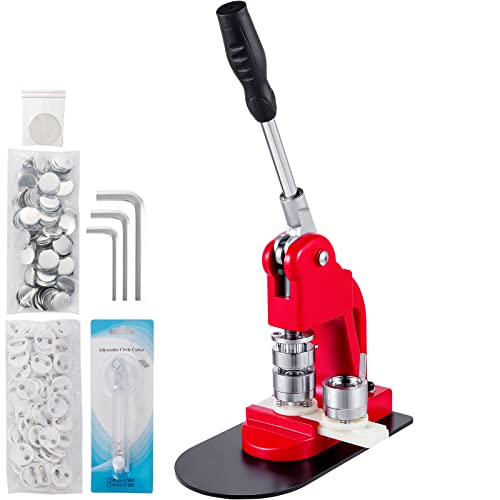 Mophorn Button Badge Maker Machine 25mm（1 in）DIY Pin Button Maker Machine with1000 Pcs Button Parts & Circle Cutter Installation-Free Button Press Kit for Idol, JK, School,Kids - 25MM 1000PCS