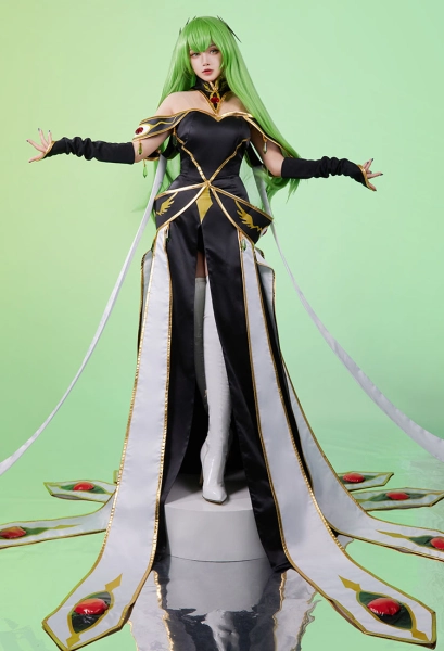 Code Geass C.C. Cosplay Queen Suit Dress