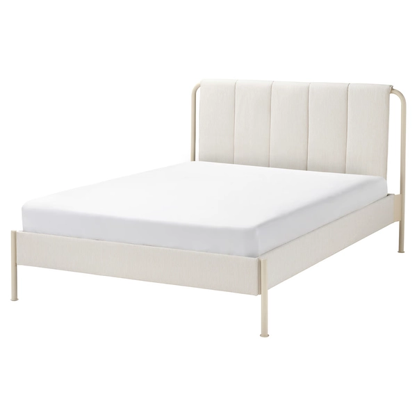 TÄLLÅSEN Estructura para cama tapizada - Kulsta beige claro 140x200 cm
