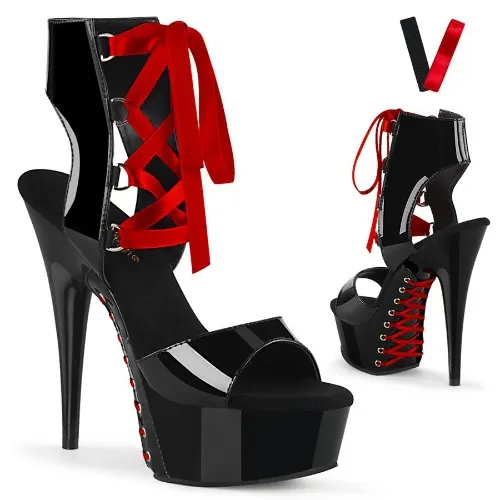 Pleaser Delight-600-14FH Women's Heeled Shoes Black