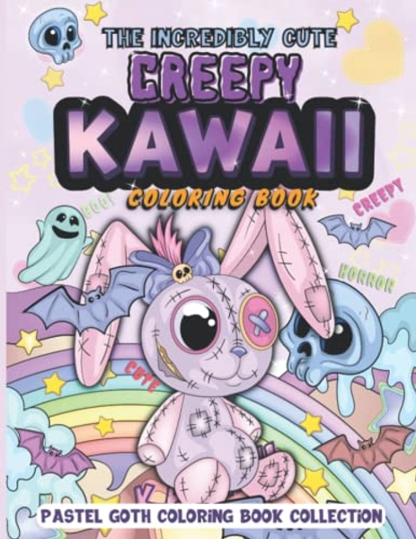 Cute Creepy Kawaii Coloring Book:: Pastel Goth Spooky Horror Coloring Pages for Adults, Teens and Kids | Large Size 8.5 x 11 Inches