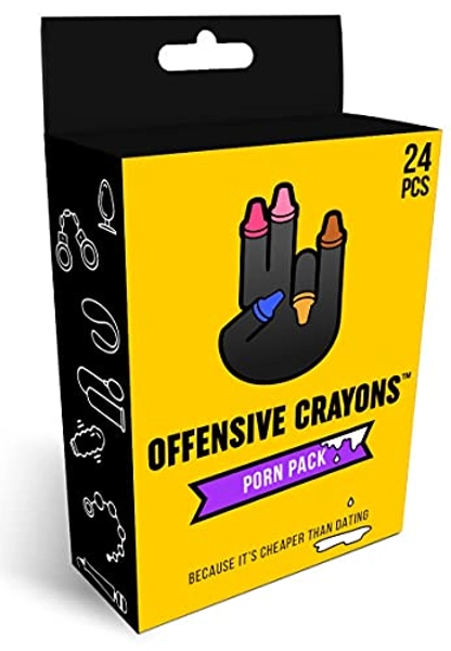 Adult offensive crayons, a funny gag gift for adult coloring (Porn Pack Edition)
