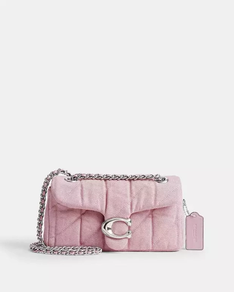 Silver/Ballerina Tabby Shoulder Bag 20 With Quilting