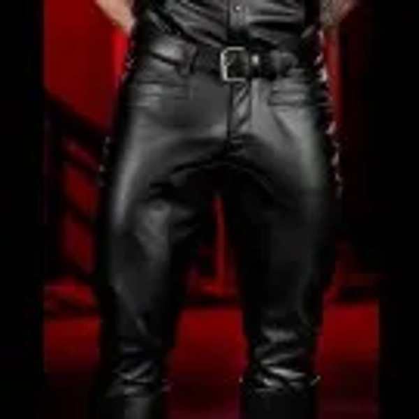 Leather Uniform Pant - Black