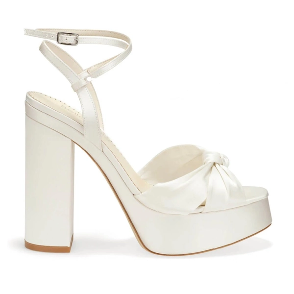 Bella Belle Serafina Ivory Silk Sandal