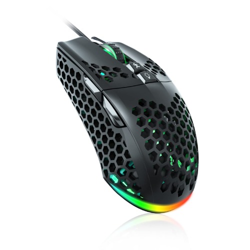 SOLAKAKA RGB Wired Gaming Mouse with Honeycomb Shell,Adjustable 12800 DPI,7 Programmable Buttons,Lightweight Gaming Mice Ergonomic Computer Mouse Gaming for Windows/PC/Mac/Laptop Gamer - 