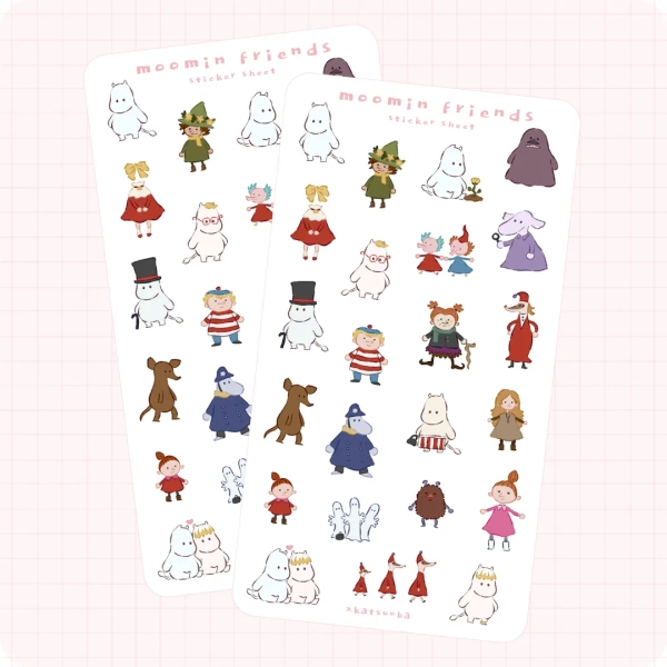 Moomin Vinyl Sticker Sheet 