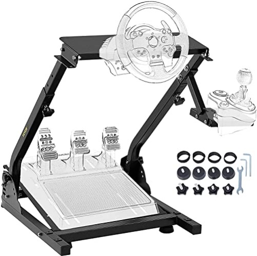 VEVOR G920 Racing Steering Wheel Stand Shifter Mount fit for Mainstream Brands Gaming Wheel Stand Wheel Pedals NOT Included Racing Wheel Stand - L-shaped lit