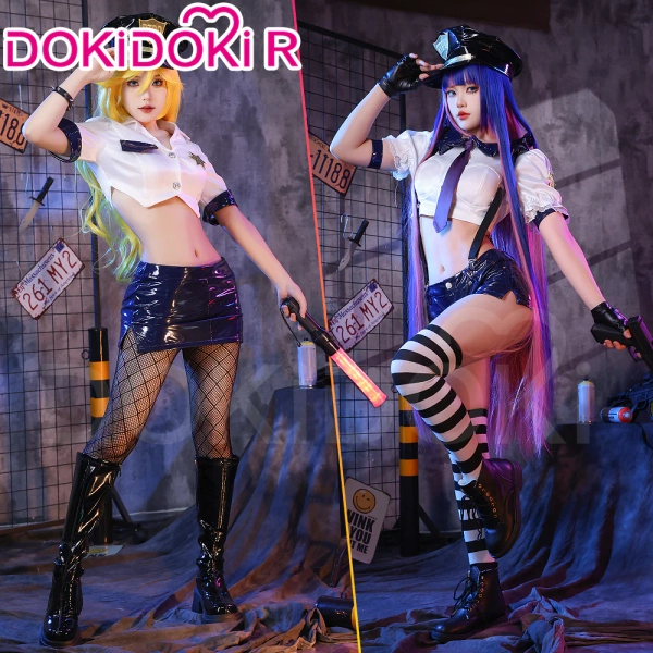 DokiDoki-R Anime Cosplay Costume Angel Police Uniform