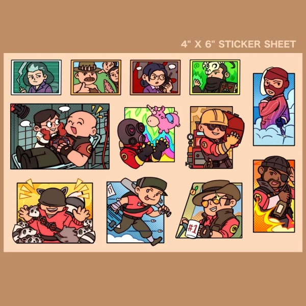TF2 Team Sticker Sheet