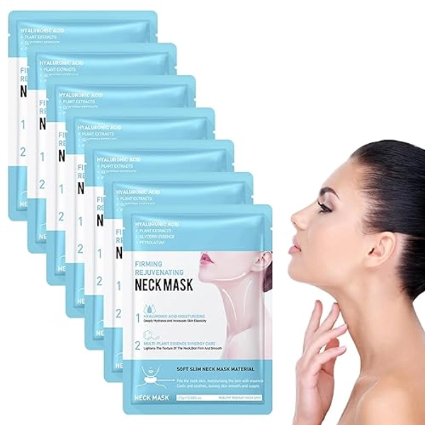 Masque Pour Le Cou, 7 Pièces Masque Hydratant Pour Le Cou Masque Lifting Du Cou Patch Anti-Rides Pour Le Cou Masque Pour Le Cou Hydratant Raffermissant, Diluer Les Lignes Du Cou Et Réparer Le Cou(A)