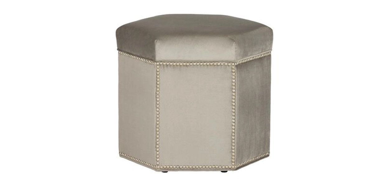 Viviette Hexagon Ottoman | Ottoman Stool | Ethan Allen
