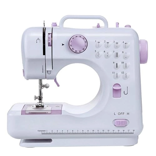 12 Stitch Multi-Function Sewing Machine, Household Sewing Machine, Electric Sewing Machine, Portable Sewing Machine,Double-line Two-speed Reverse Stitch