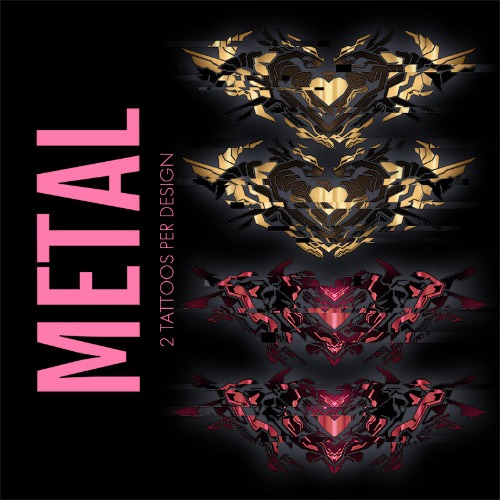 Cyber Succubus Womb Tattoos - Metal