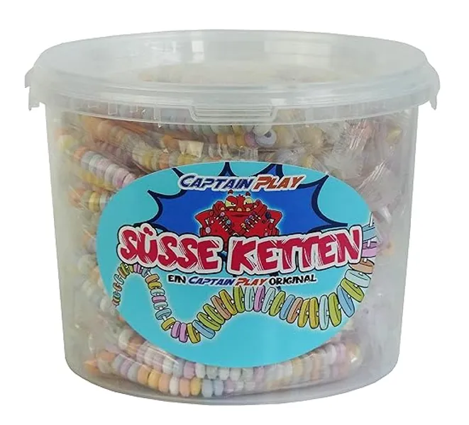 CAPTAIN PLAY Candy Box mit 50 Süße Ketten in Einzelverpackung