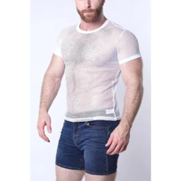 Timoteo Santorini Mesh T-Shirt | White