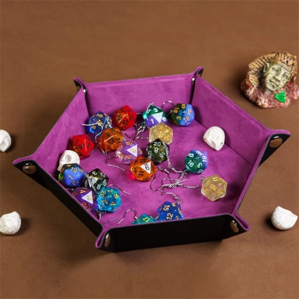 Dice Tray Hexagon - Purple