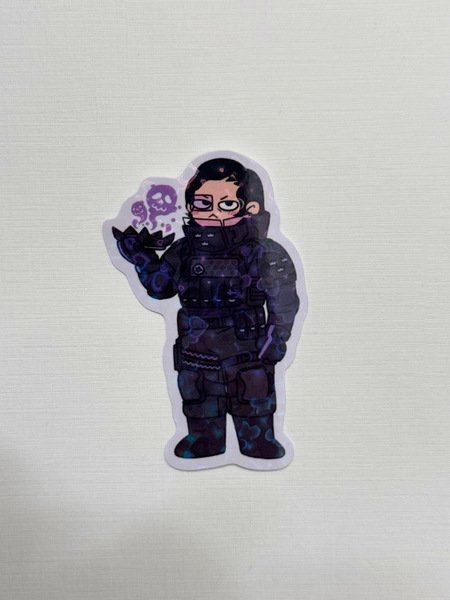 Pouty Fenrir Holographic Sticker