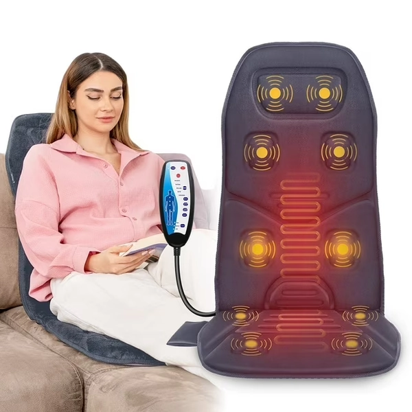 Comfier Massage Seat Cushion with Heat for Back Pain Relief, Back Chair Massager, Massage Pad for Home Use