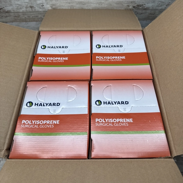 HALYARD Polyisoprene Surgical Gloves Sterile 1 Case 200 pair Size 6.5 *See Date*