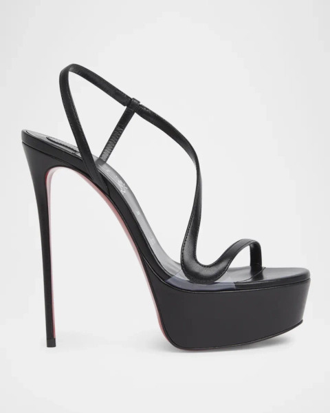 Rosalie Red Sole Platform Slingback Sandals