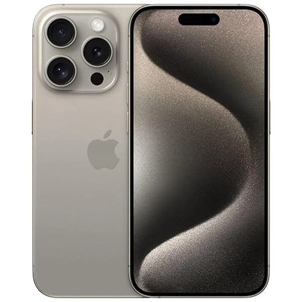 Apple iPhone 15 Pro Max, 512GB, Natural Titanium - GSM Carriers (Renewed)