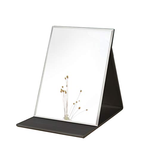 Zcooooool Mirror Large Portable Super HD Mirror Makeup Mirror Multi Stand Angle Hand Free/Handheld/Tabletop Foldable Mirror 6.9X4.9 Inch - Small - black