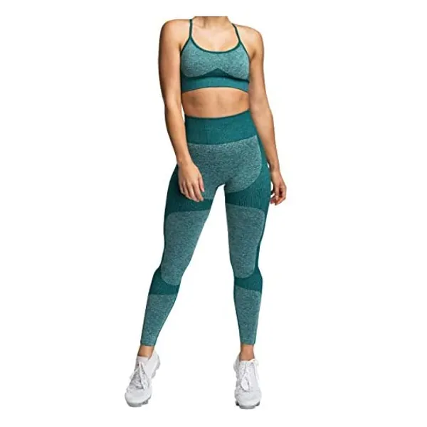 Buscando Workout Sets for Women 2 Piece High Waist Seamless Athletic Leggings+Sports Bra Yoga Outfits for Women 2 Piece Set