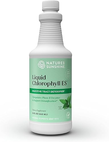 Nature's Sunshine Liquid Chlorophyll Extra Strength - Immunity Support, Detox & Cleanse, Chlorophyll Liquid Drops with Spearmint Oil, Natural Energy Boost, Internal Deodorant - 16 Fl Oz - Extra Strength - 16 Fl Oz (Pack of 1)