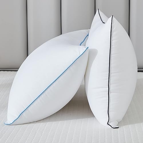 Flanhorest Bed Pillows for Sleeping - Pillows Standard Size Set of 2 Cooling Luxury Hotel Quality Pillow with Premium Plush Soft Down Alternative Fill for Side Back or Stomach Sleepers (Pack of 2) - Standard(pack of 2) - White