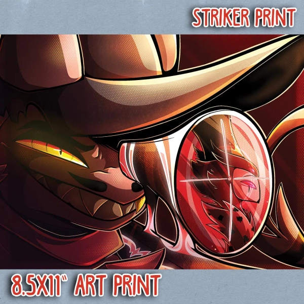 Helluva Boss STRIKER "Eyes on Target" ART PRINT [8.5x11"]