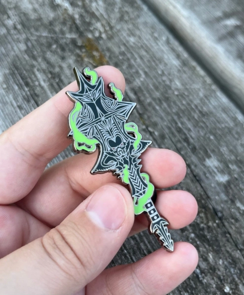 Skyrim MOLAG BAL MACE Enamel Pin