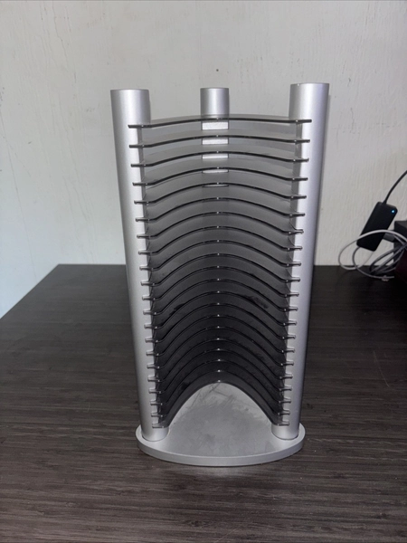 20 CD Stackable Tower Rack Holder Organizer Retro Gray