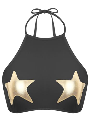 YiZYiF Women's Mesh See Through Bra Tops Sheer Fishnet Bralette Lingerie Tank Crop Top - 2# Black C - Small