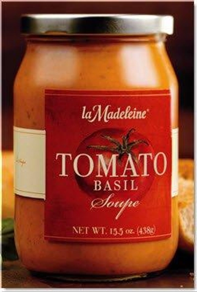 La Madeleine Tomato Basil Soup 15.5oz Glass Jar - Pack of 4 (Original)