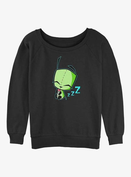 Invader ZIM Sleepy Gir Art Girls Slouchy Sweatshirt