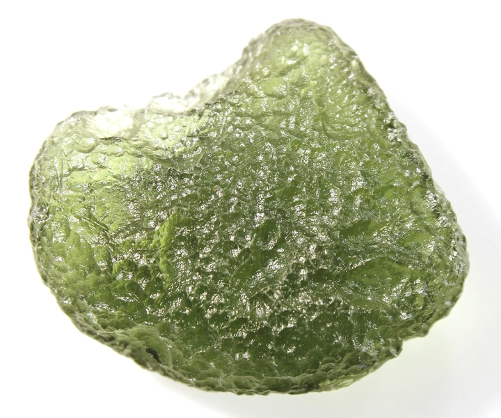 Natural Czech Moldavite from locality "CHLUM", 6.47 grams, 23x21x10 mm, lighter yellowish green color, found in 2020, fine structure