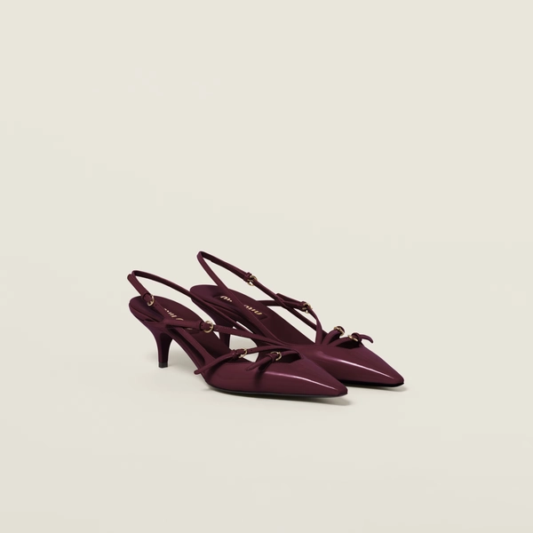 Miu Miu Patent leather slingbacks with buckles