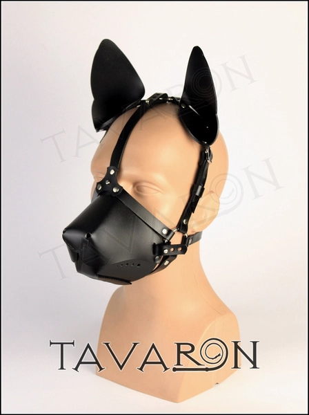 Leather dog mask
