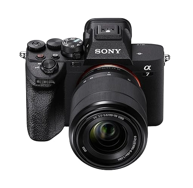 Sony Alpha 7 IV | Appareil photo hybride plein format + objectif Sony 28–70 mm F3.5 – 5.6 (33 mégapixels, mise au point automatique en temps réel, 10 images/s, 4K 60p, écran tactile à angle variable)