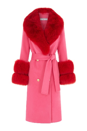 Belgravia Cashmere Coat Hot Pink by Hortons England
