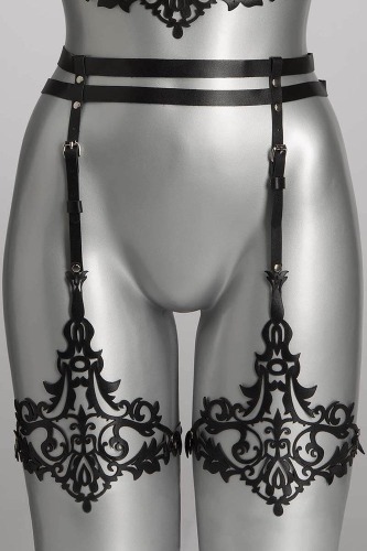 Voyeur X - Lilly Leather Suspender Belt