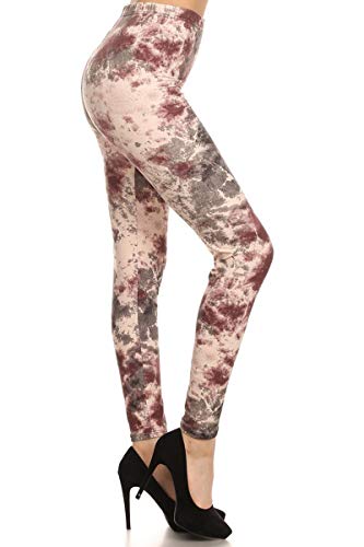Leggings Depot High Waisted Tie Dye & Fabric Print Leggings for Women - Reg, Plus, 1X3X, 3X5X - Full Length - 3X-5X - Made in Mars