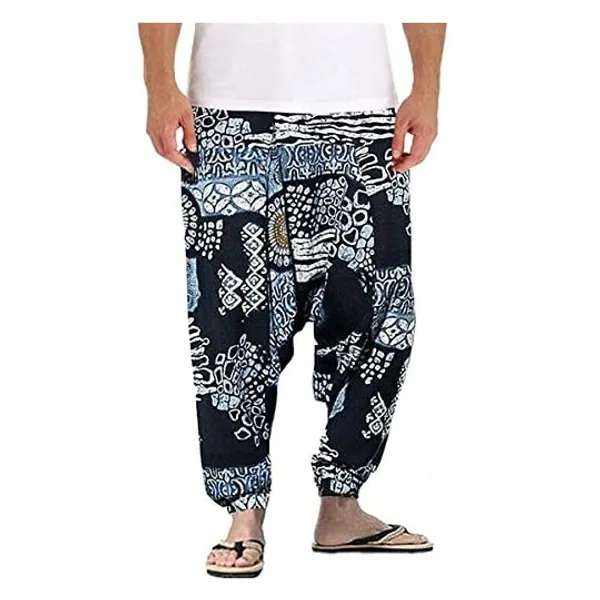
                            perdontoo Men Women Baggy Hippie Boho Gypsy Yoga Aladdin Harem Pants
                        