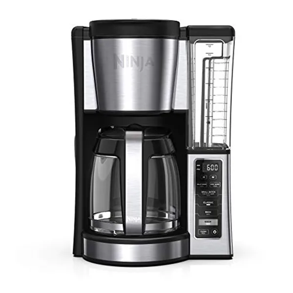 Ninja 12-Cup Programmable Coffee Brewer, 2 Brew Styles, Adjustable Warm Plate, 60oz Water Reservoir, Delay Brew - Black/Stainless Steel - Stainless Steel