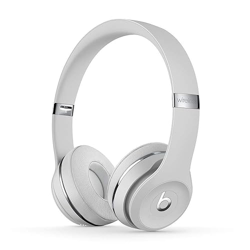 Beats Solo3 Wireless On-Ear Headphones - Apple W1 Headphone Chip, Class 1 Bluetooth, 40 Hours of Listening Time, Built-in Microphone - Satin Silver (Latest Model) - Satin Silver - One Size - Solo 3