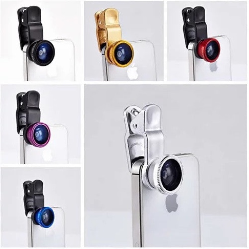 3-in-1 Universal Clip on Smartphone Camera Lens - 6 Colors - Purple